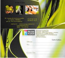 Carte cadeau  pour massage chez ALTER FORM à Grabels